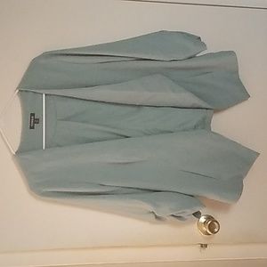 Torrid turquoise blue open front blazer